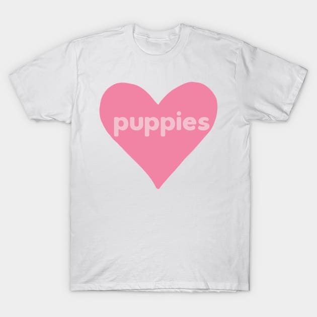 Puppies Heart T-Shirt by annmariestowe